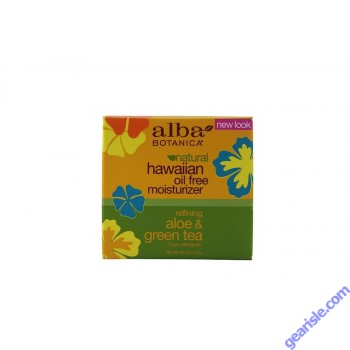 Hawaiian Oil Free Moisturizer Aloe Green Tea 3 oz Alba Botanica box