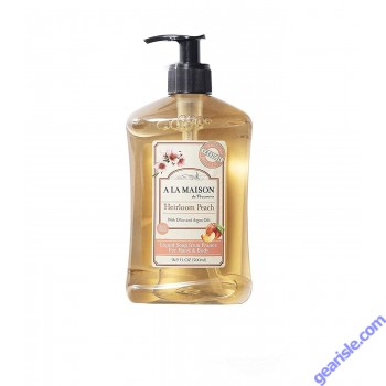 A La Maison Bottle Heirloom Peach Liquid Hand Soap 16.9 Oz front