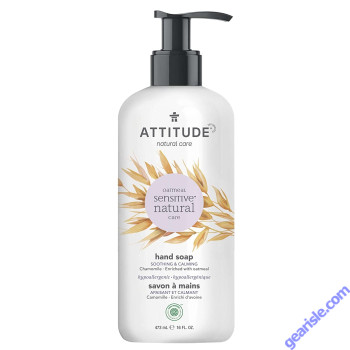 Attitude Sensitive Skin Hypoallergenic Vegan Hand Soap 16 Oz Chamomile