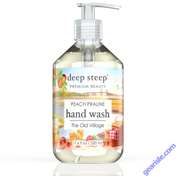 Peach Praline Vegan Hand Wash 17.6 Oz Deep Steep Premium Beauty