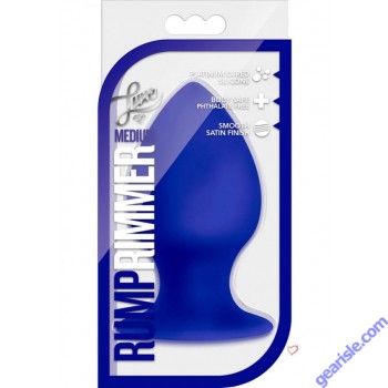 Luxe Rump Rimmer Medium Indigo Silicone Butt Plug 