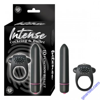 Intense Cockring & Bullet Black