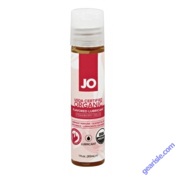 System Jo Certified Organic Flavored Lubricant Strawberry Fields 1 Oz