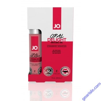 System Jo Oral Delight Arousal Gel Strawberry Pleasure 1 Oz