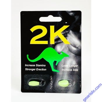 2K Male Enhancer Pill Package of 2 Green Kangaroo