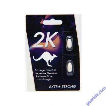 Kangaroo 2K White Extra Strong Man Enhancement 2 Pills Display
