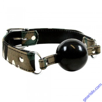 Kinky Camo Ball Gag BDSM Vinyl Canvas NS Novelties