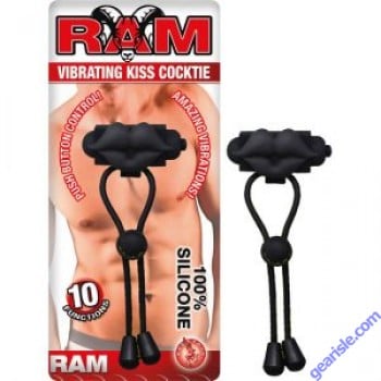 RAM Silicone Vibrating Kiss Cocktie 5.25in Waterproof