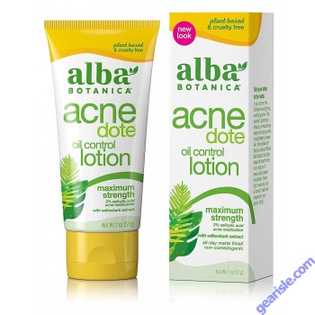 Alba Botanica Acnedote Maximum Strength 2 Oz Oil Control Lotion box