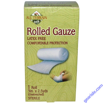 Latex Free Rolled Gauze Pads 3" 2.5 Yds Bandaging 