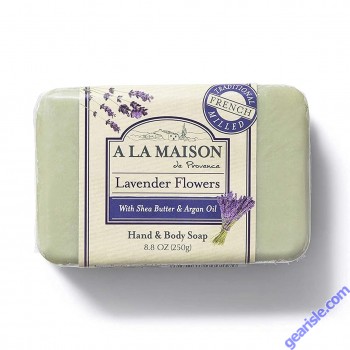 A La Maison Lavender Flower Natural Moisturizing Bar Soap front