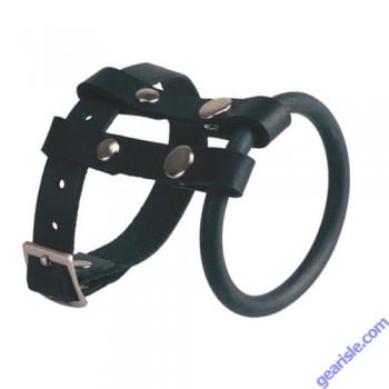 Leather Cock Cage 3 Enhancement Rings