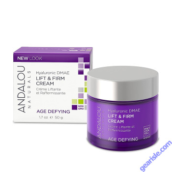Age Defying Hyaluronic Dmae Lift Firm Cream 1.7 oz Andalou Naturals both