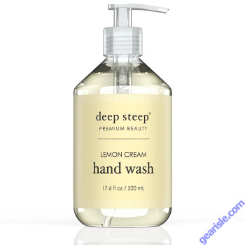 Premium Beauty Lemon Cream Liquid Vegan Hand Wash 17.6 Oz Deep Steep