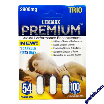 Premium 2900mg Trio 54 Premium Days Male Enhancement 3 Pills