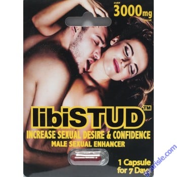 libiSTUD Increase Sexual Desire and Confidence 3000mg 7 Days front black