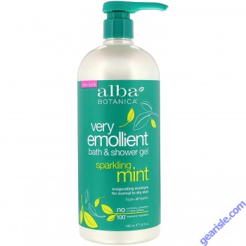 Very Emollient Bath and Shower Gel Sparkling Mint 32 Oz