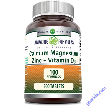 Calcium Magnesium Zinc Vitamin D3 300 Tablets 
