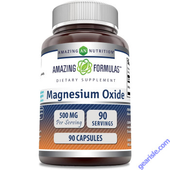 Magnesium Oxide 500mg 90 Capsules Digestive Health Amazing Formulas