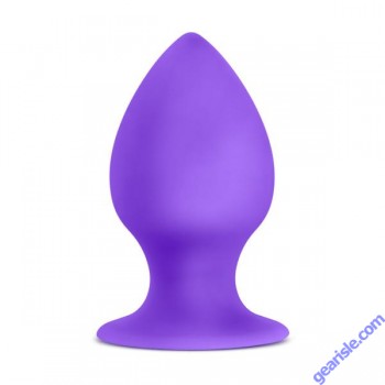 Luxe Rump Rimmer Medium Silicone Butt Plug Purple