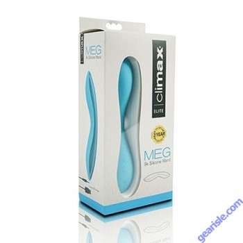 Climax Rechargeable Meg 9x Silicone Wand Vibe Blue 