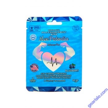 Men Potentia Advance Pro Male Enhancement Bites with Ashwagandha and Blueberry for peak performance.