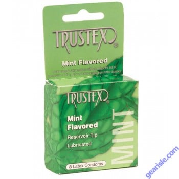 Trustex Mint Flavored 3 Lubricated Latex Condoms 