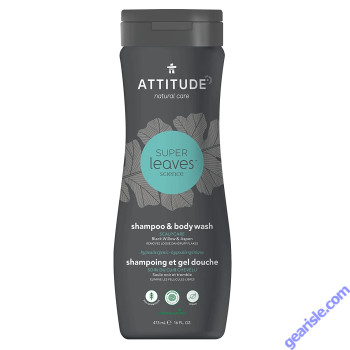Attitude Men 2 In 1 Shampoo Body Wash 16 Oz Vegan Scalp Care