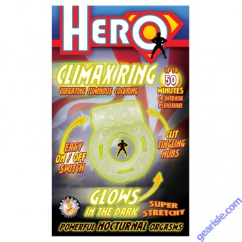 Cock Ring Hero Climax Glow In The Dark Vibrating Stretchy Nasstoys box