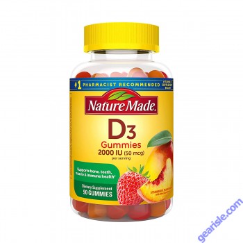 Nature Made Vitamin D3 Gummies Strawberry Flavor