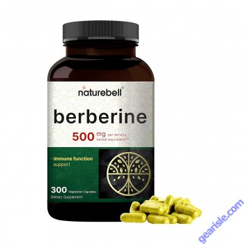 NatureBell Berberine Supplement Bottle - 300 Veg Caps