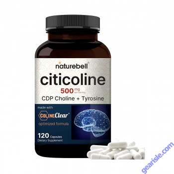 NatureBell Citicoline & Tyrosine Brain Support Capsules