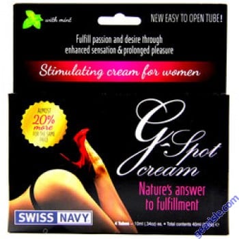 Swiss Navy G-Spot Stimulating Cream for Women with mint 4 Tubes 10ml  Packs