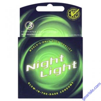 Night Light Glow in The Dark Lubricated 3 Condoms