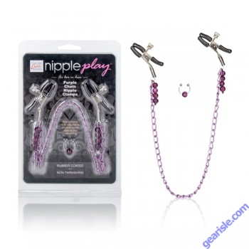 Purple Chain Nipple Clamps Cal Exotic