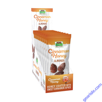 NOW Foods Almonds Cinnamon Honey 10 1.25 oz. 35g Packets
