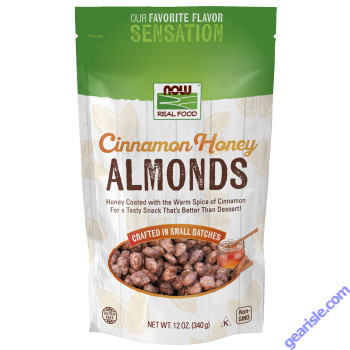 NOW Foods Almonds Cinnamon Honey 12 oz.