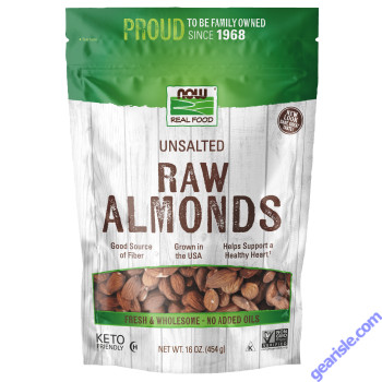 NOW Foods Almonds Raw & Unsalted 16 oz.