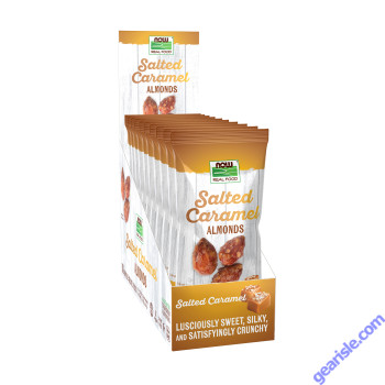 NOW Foods Almonds Salted Caramel 10 1.25 oz. 35g Packets