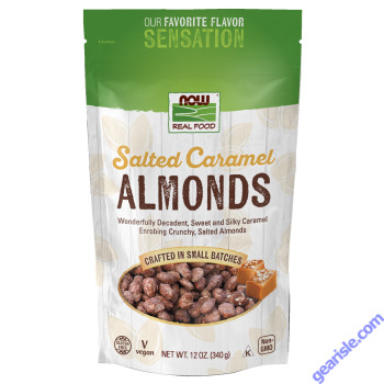 NOW Foods Almonds Salted Caramel 12 oz.