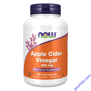 NOW Foods Apple Cider Vinegar 450mg 180 Veg Capsules