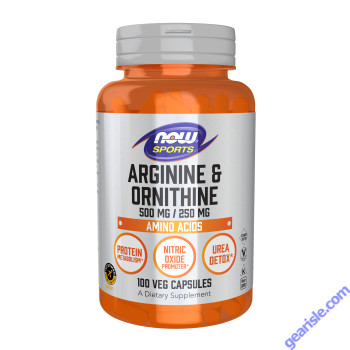 NOW Foods Arginine & Ornithine 500mg 250mg 100 Veg Capsules