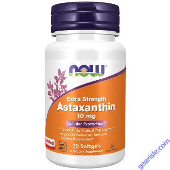 NOW Foods Astaxanthin Extra Strength 10mg 30 Softgels