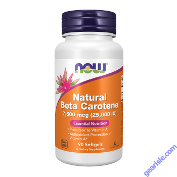 NOW Foods Beta Carotene Natural 7500mcg 90 Softgels