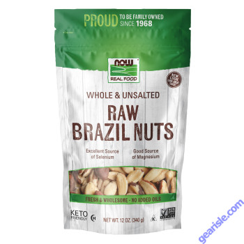 NOW Foods Brazil Nuts Raw Whole & Unsalted 12 oz.