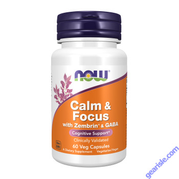 NOW Foods Calm & Focus with Zembrin & GABA 60 Veg Capsules
