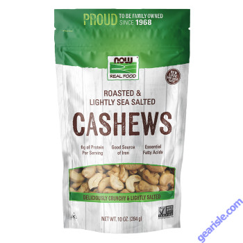 NOW Foods Cashews Roasted & Salted 10 oz.