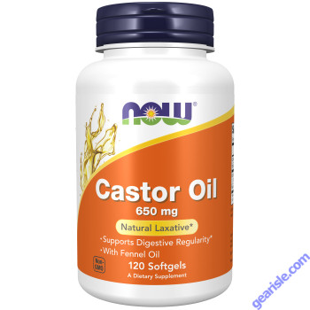 NOW Foods Castor Oil 650mg 120 Softgels
