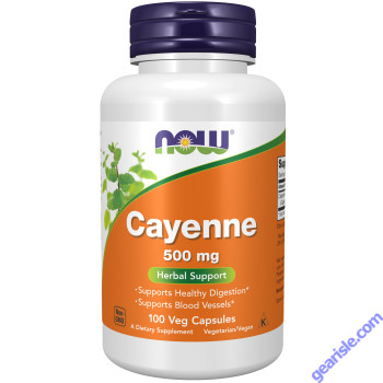 NOW Foods Cayenne 500mg 100 Veg Capsules