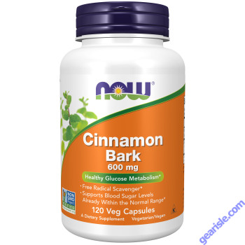 NOW Foods Cinnamon Bark 600mg 120 Veg Capsules